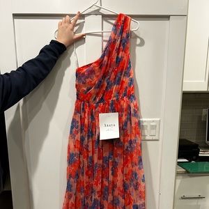 ASOS floral, one shoulder, maxi dress